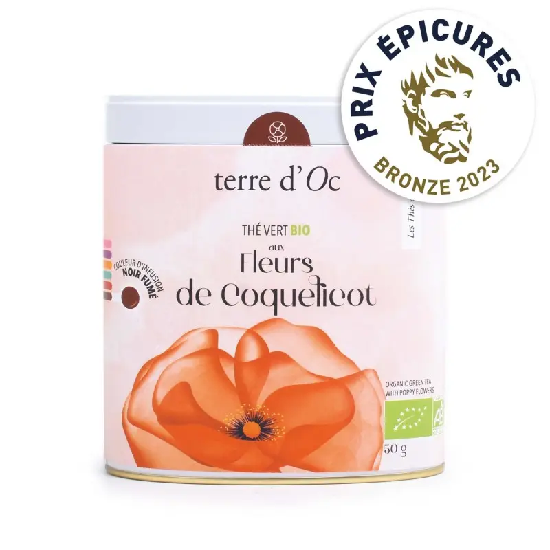 Thé vert bio - Fleurs de coquelicot