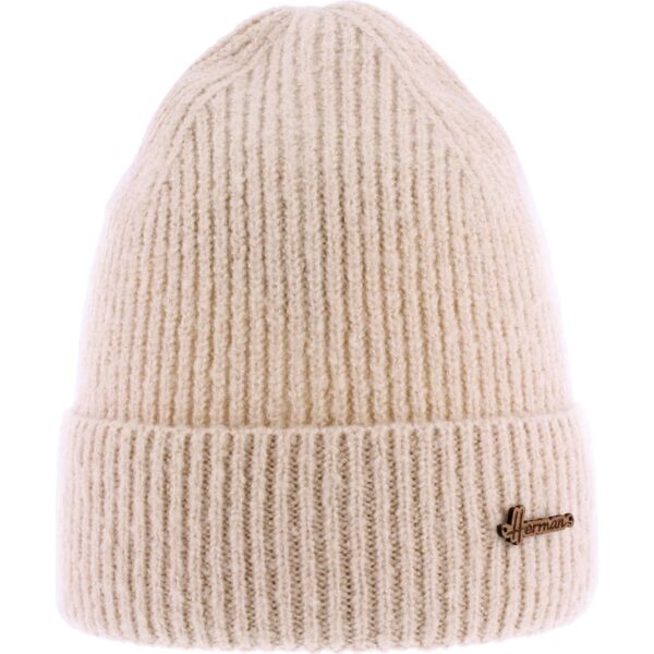 Bonnet adulte uni à revers Louise 128 beige