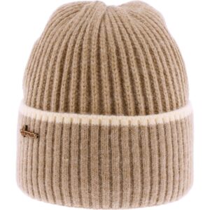 Bonnet adulte cotelé avec liseret Louise 138 taupe