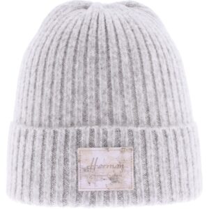Bonnet femme en maille chinée avec badge Louise 126