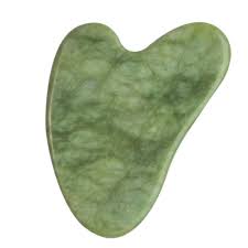 Gua Sha en Pierre de Jade Vert + Housse