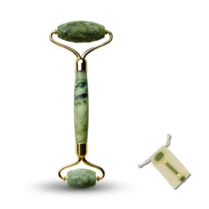 Masseur Visage en Pierre de Jade - Vert + Housse