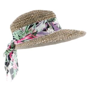 Casquette en paille jonc de mer - Amazone exotic noir