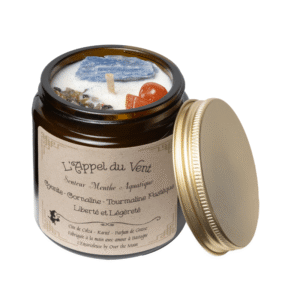 Bougie de lithothérapie L'Appel du Vent - Menthe Aquatique