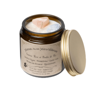 Bougie de lithothérapie Maman - Rose & Poudre de Riz