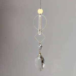 Suncatcher TALISMAN en laiton et cristal de verre