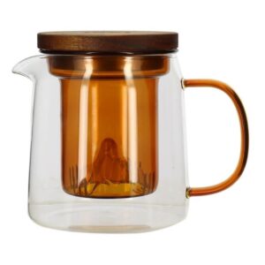 Théière LASKA 450ml ambre en verre borosilicate