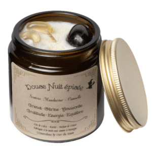Bougie de lithothérapie Douce Nuit épicée - Mandarine Cannelle