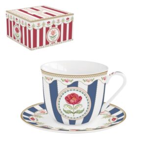 Tasse de déjeuner avec soucoupe - Flowery