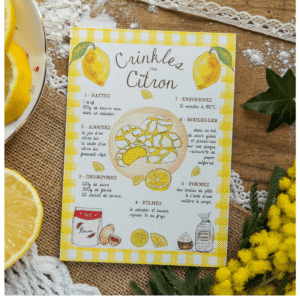 Carte recette - Crinkles au Citron