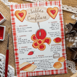 Carte recette - Sablés à la confiture