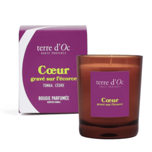 Bougie Parfumée - Coeur Gravé Sur L'Ecorce