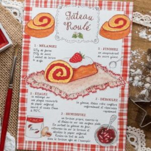 Carte recette - Gâteau roulé