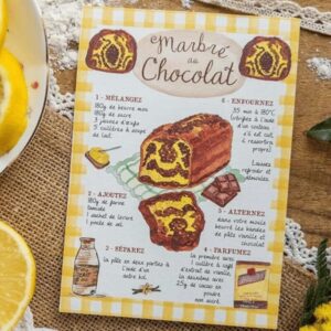 Carte recette - Marbré au chocolat