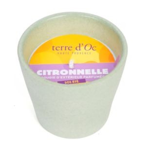 Bougie d'extérieur Pot vert SOS été - Citronnelle