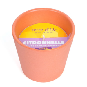 Bougie d'extérieur Terracota SOS été - Citronnelle