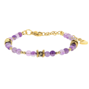 Bracelet Talisman - Améthyste & Jaspe Dalmatien
