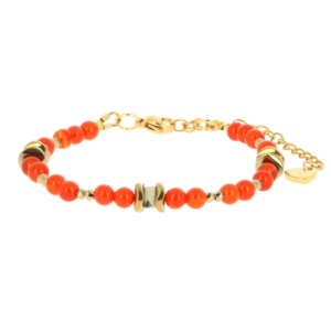 Bracelet Talisman - Cornaline & Jaspe Dalmatien