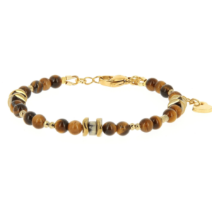 Bracelet Talisman - Oeil De Tigre & Jaspe Dalmatien