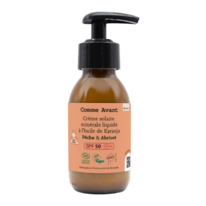 Crème Solaire SPF50 Minérale Liquide Pêche - Version 2