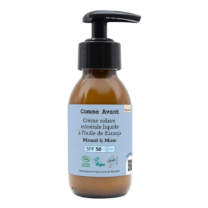 Crème Solaire SPF50 Minérale Liquide Monoï - Version 2