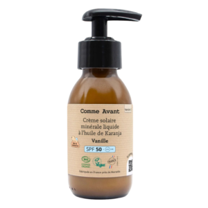 Crème Solaire SPF50 Minérale Liquide Vanille- Version 2