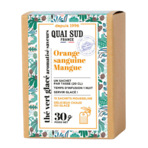 Thé Vert Glacé Orange Sanguine, Mangue - 15 Infusettes