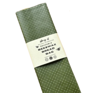 Sac A Pain En Cire D'Abeille - Green Dots XL