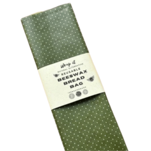 Sac A Pain En Cire D'Abeille - Green Dots M