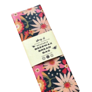 Sac A Pain En Cire D'Abeille - Floral M