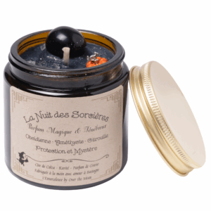 Bougie de lithothérapie La Nuit des Sorcières - Parfum magique & ténébreux