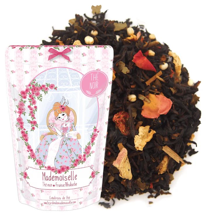 Thé noir Mademoiselle - Fraise & Rhubarbe