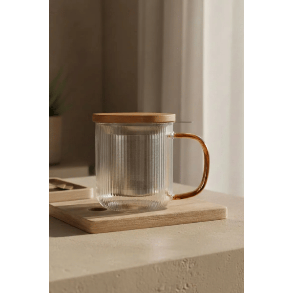 Mug infuseur en verre Karl 300ml – Image 2
