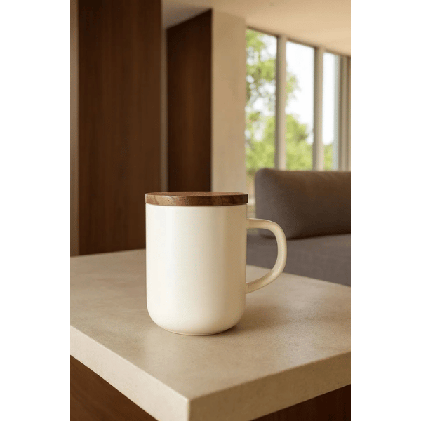 Tisanière 475ml Blanche En Grès – Image 2