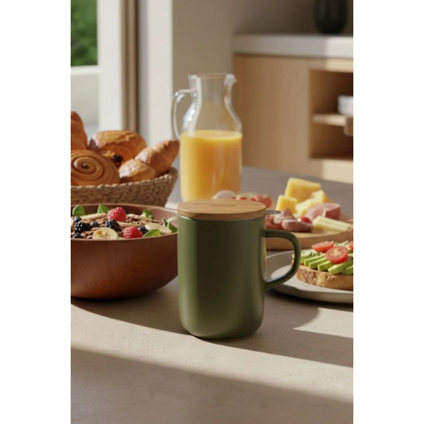 Tisanière 475ml Kaki En Grès – Image 2