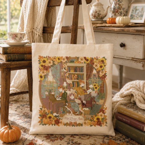 Tote Bag Illustré « Les Lettres d'Automne » - Coton – Image 2