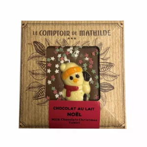 Tablette Chocolat au Lait de Noël - Sujet en Chocolat