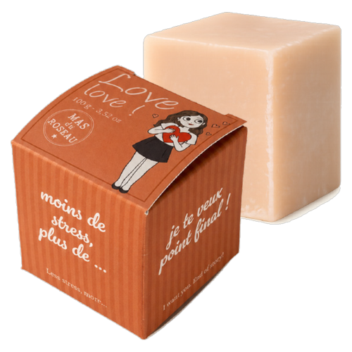Savon Cube Love ! - Parfum Pêche de Vigne