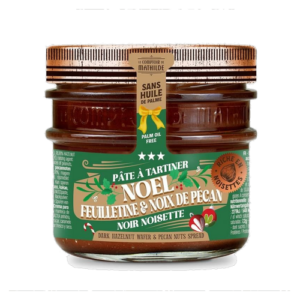Pâte A Tartiner Noir Noël Feuilletine Noix de Pécan Salées