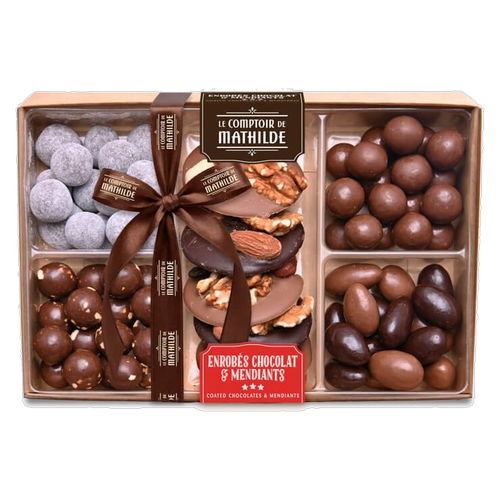 Coffret Enrobés Chocolat et Mendiants