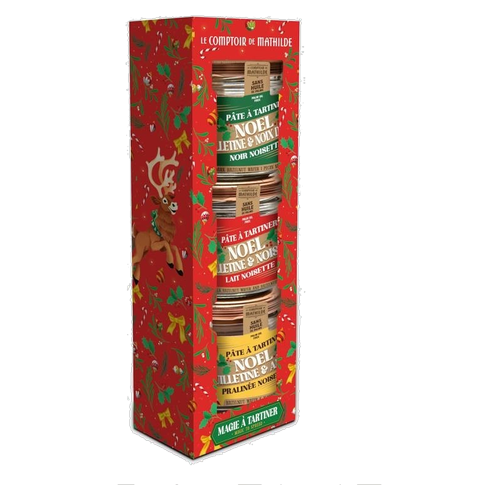 Coffret 3 pâtes à tartiner de Noël