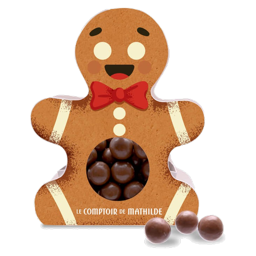 Bonhomme Pain d'Épices - Perles Chocolat au Lait Saveur Caramel